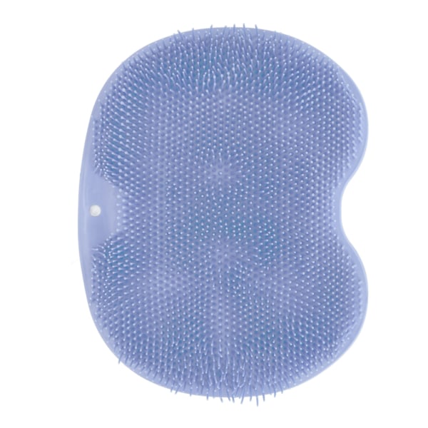 Universal multifunksjonell dusjbørste med sklisikker sugekopp Myk fleksibel fotskrubber for baderomsblå