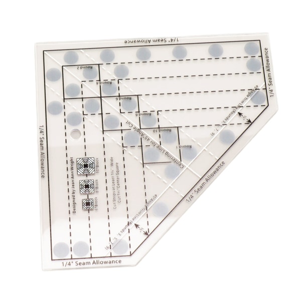 Mini Quilt Ruler Transparent Akryl Noggrann Skala DIY Trim Verktyg Quilting Ruler för 6 8 10 Tums Färdiga Block