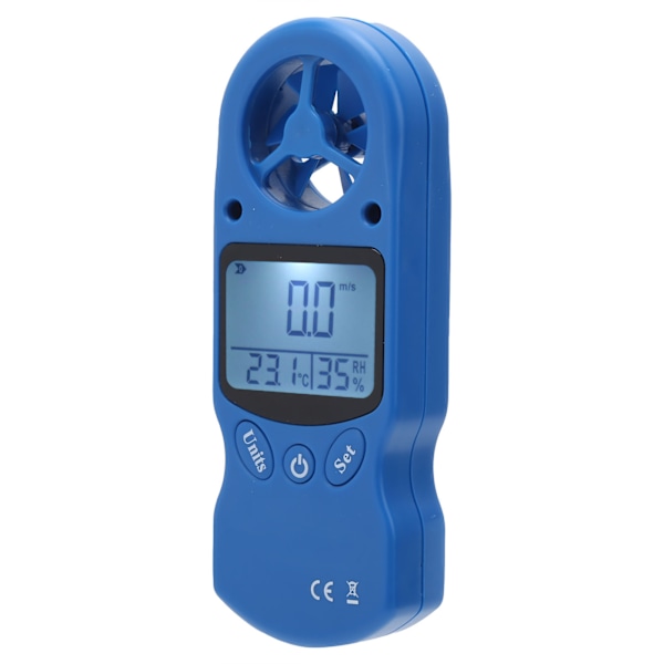 Mini håndholdt digital vindmåler Vindhastighedsmåler 0~30m/s Temperaturmåler tester