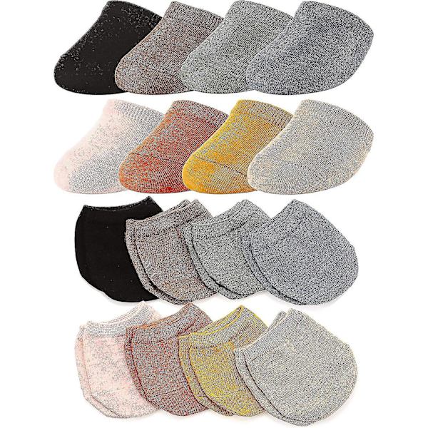 Toe Topper Liner Halvstrumpor för Kvinnor (8 Par)