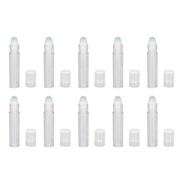 10 st 7ML Roll On-flaska Plast Reseportabel Tom Påfyllningsbar Parfym Eterisk Olja Rollerflaskor