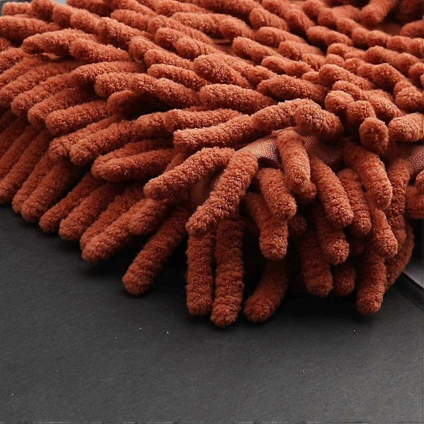 4 stk. Bilvaskehandske, dobbeltsidet mikrofiber bilvaskehandske superabsorberende mikrofiberhandsker mikrofiberklud til bilrengøring husholdningsrengøring Ran