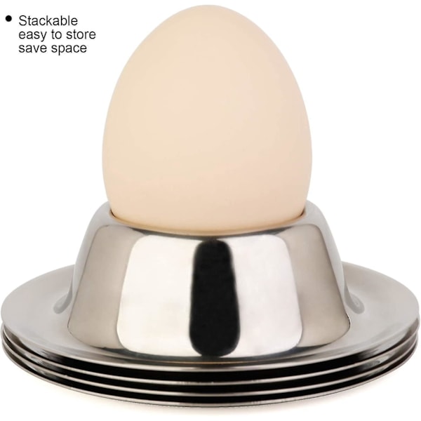 Eggkoppsett i rustfritt stål for løskokt egg, servise, kjøkkenutstyr