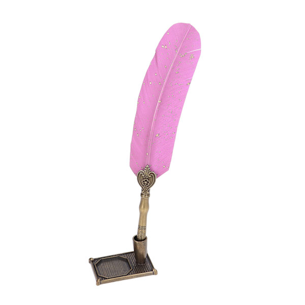 Kalligrafi Pen Retro Elegant Holdbar Slitasje Praktisk Praktisk Attraktiv Dekorativ Skriveverktøy for HjemRosa