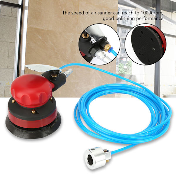 5" pneumatisk polermaskine Air Water Sander 1/4" Indløbsslibemaskinesæt