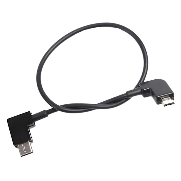 3 x Rätvinklig USB 3.1 Typ-C Hane till Micro USB Hane Data Synk Adapter Kabel--