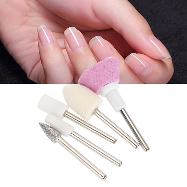 5 stk/sæt Keramisk metal neglebor manicure pedicure maskine roterende grat tilbehør