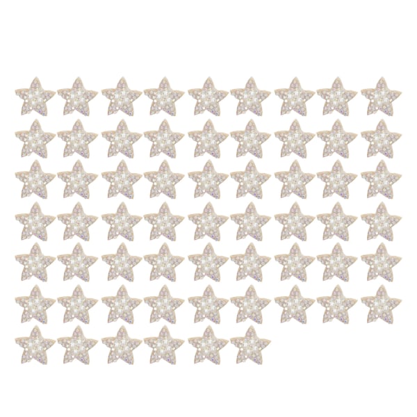 60 st Star Patches Shiny Faux Pearl Rhinestone Korrekt storlek Multi Purpose Sy On Patches för väskor Skor Kläder