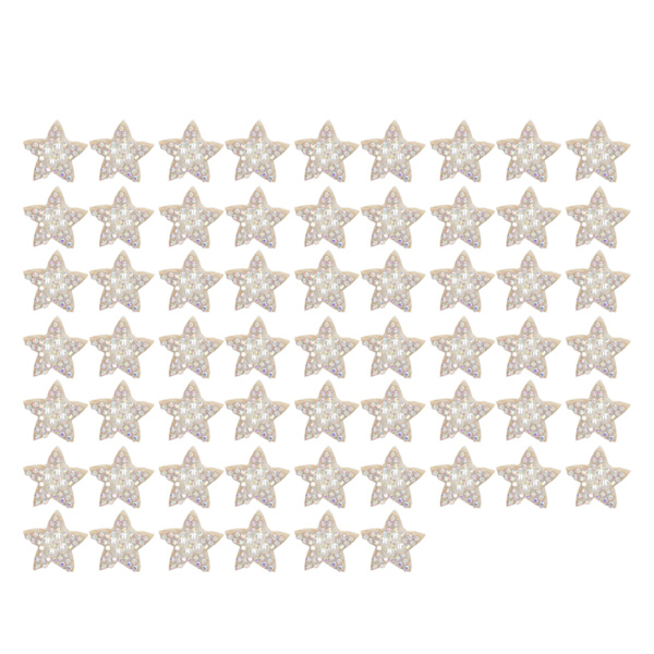 60 stk Stjernelapper skinnende kunstperle rhinestone Riktig størrelse Multipurpose sy på lapper for vesker Sko Klær
