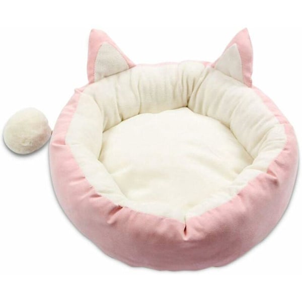 Kattesenger Katteseng Vaskbar Kattepute Kjæledyr Kattesenger Diameter 47cm Rosa Hvit,
