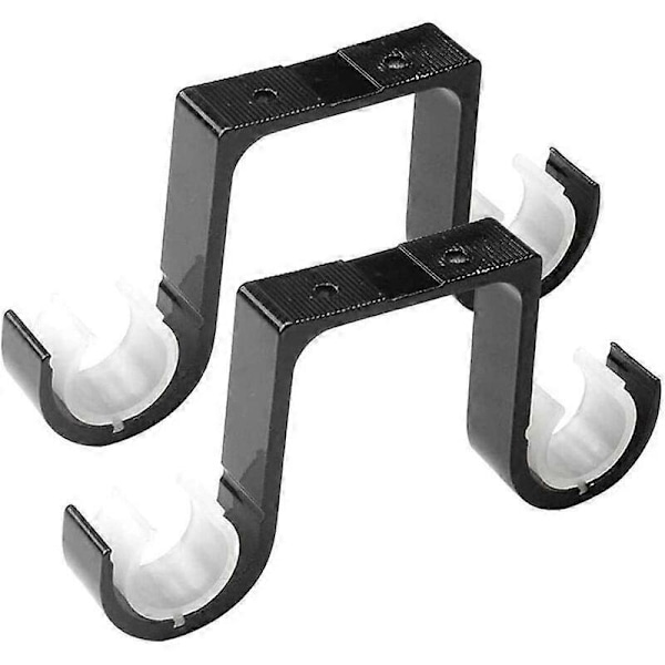 Gardinstangfeste Veggmontert Dobbel Feste Gardinstang Tak Rustsikker Aluminiumlegering Egnet Stang Svart 2 stk