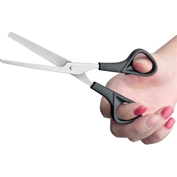 Barber Sax, Professionell Salong Tunningssax med Kvalitets Rostfritt Stål Skaft ABS Handtag, 6\" Svart