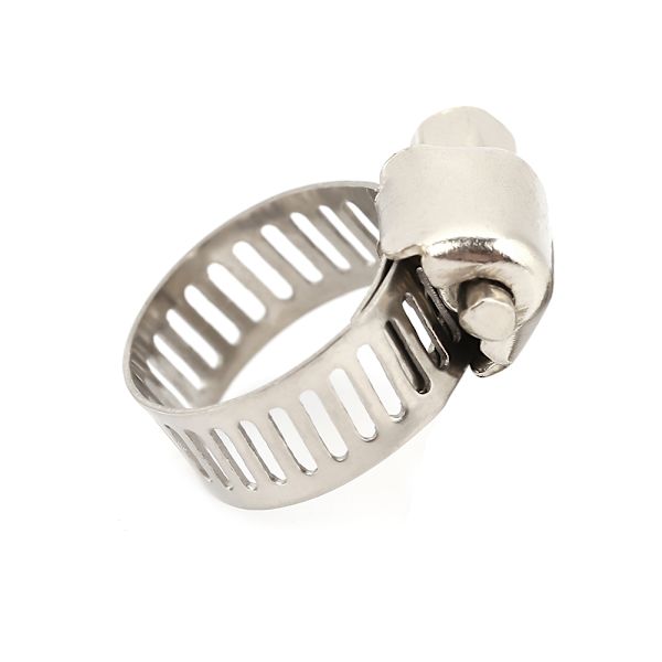 Skruebånd Ormdrevslangeklemmer Rustfrit stålrørsclips (13mm-19mm)