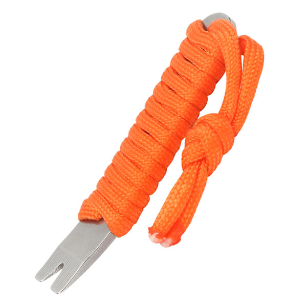 Rustfrit lommebrækstang i rustfrit stål med paracord multifunktionel mini koben (orange)