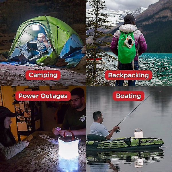2-i-1 Campinglanterne og telefonlader | For backpacking, nødsett og reise. 2024 Ny Eksplosjon Xgn -GSL Hvitt lys USB