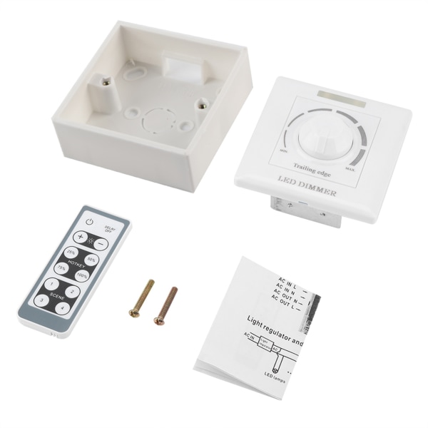 LED-lys Justerbar Dimmerbryter Lysstyrkekontroll IR Fjernkontroll 200W (220V)