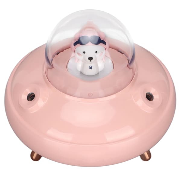 UFO Söt Mini Luftfuktare 500ml Dubbla Munstycken Liten Sval Dimma Luftfuktare för Kontor Resor Sovrum Babyrum Bil Rosa