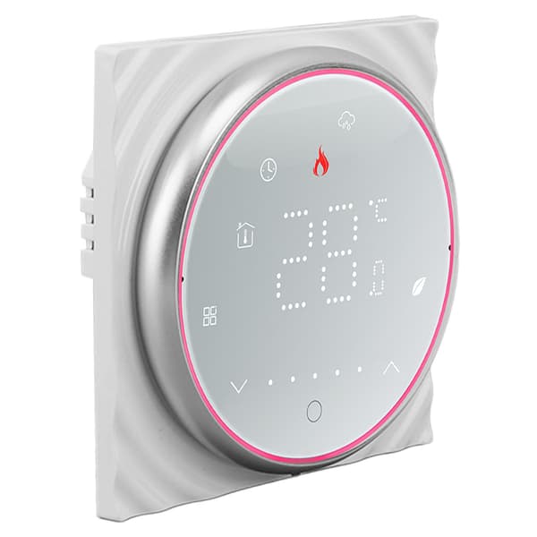 LED Smart Termostat for Vannvarming Programmerbar Termostat Nøyaktig 7-dagers Programmerbar Termostat AC95‑240V Firkantet Base Hvit