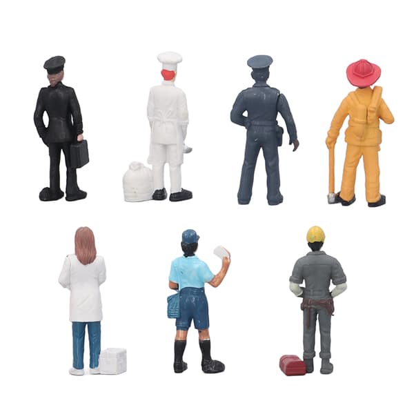7 stk. simulationskarakter blød plastmodel rollespilsfigur miniaturelegetøj til børn over 3 år