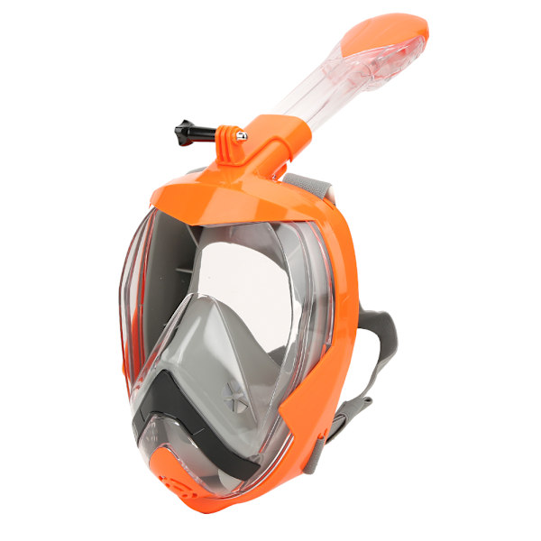 Flydende silikone All Dry Folding Full Face Anti-fog Voksne Dykkermaske Svømning Snorkling TilbehørOrange S/M