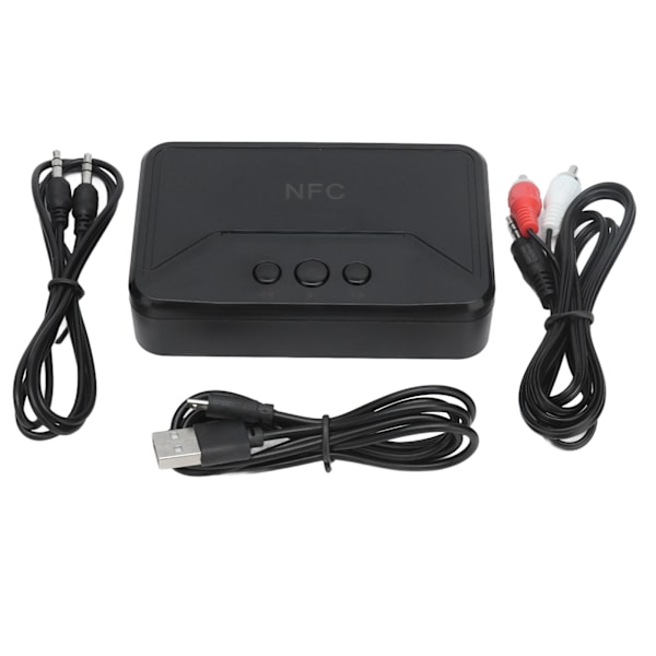 5.0 Bluetooth-adaptermottaker Stabil svart USB-lading trådløs NFC Bluetooth-mottaker