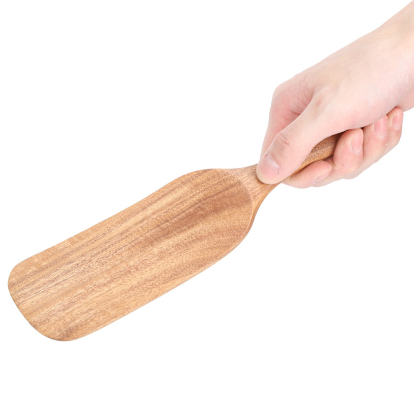 Teak Spatel Hemlagning Mat Klass Trä Stekspade Köksredskap för Kökstillbehör 26x6cm