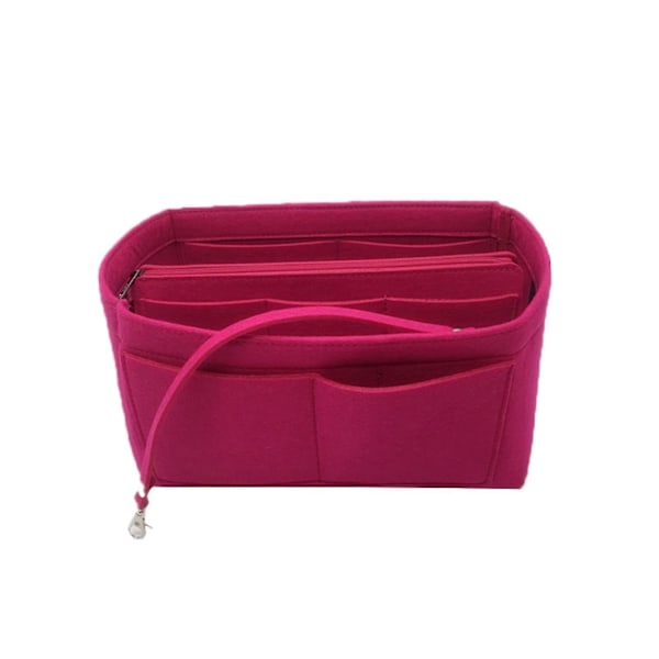 Reisearrangør Filtveske Tote Liner - Damepungpose Innlegg (3 størrelser) 22*11*13 Rose rød