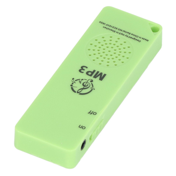 MP3-afspiller Tabsfri lydkvalitet Multifunktionel bærbar understøttelse 64 GB hukommelseskort Mini MP3 til studerende Grøn