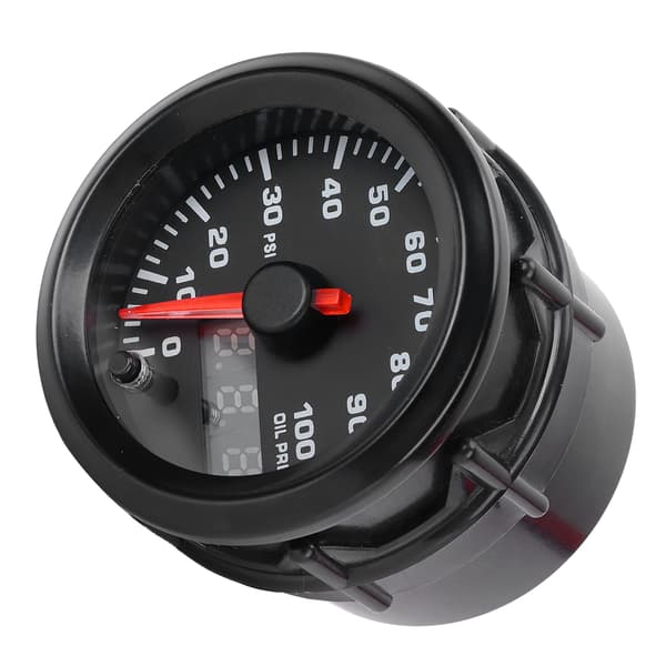 12V 2in Oljetrycksmätare 0-100PSI Mätare 7 Färger LED-Display med Sensor Universal för Bil