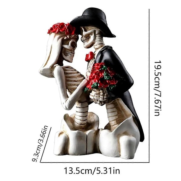 Resin Skjelett Figur Halloween Dekorasjon