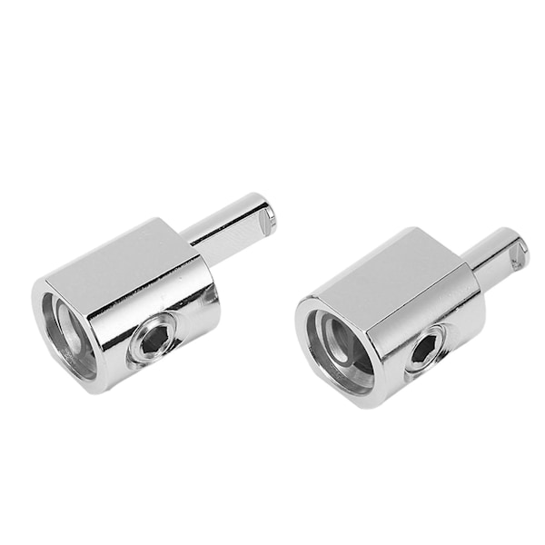 2stk Förstärkaringångsreducerare Adapter 1/0 Gauge till 4 Gauge Nickelpläterad 6061 Aluminium för Bilar Båtar