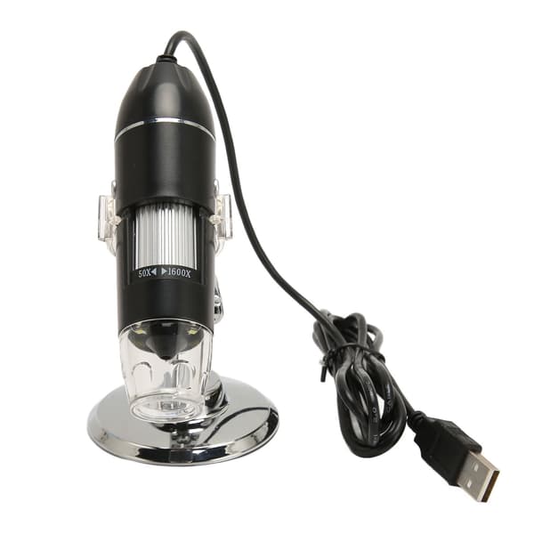 USB Digital Mikroskop 1600X Forstørrelse 8 LED Bærbar HD Digital Mikroskop til Windows til OS X til Android