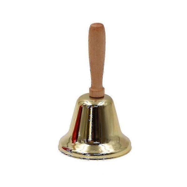 Trä Handklocka Extra Högljudd Massiv Mässing Kallklocka Handklockor Med Trähandtag Mångsidig För Jul Och Bröllop