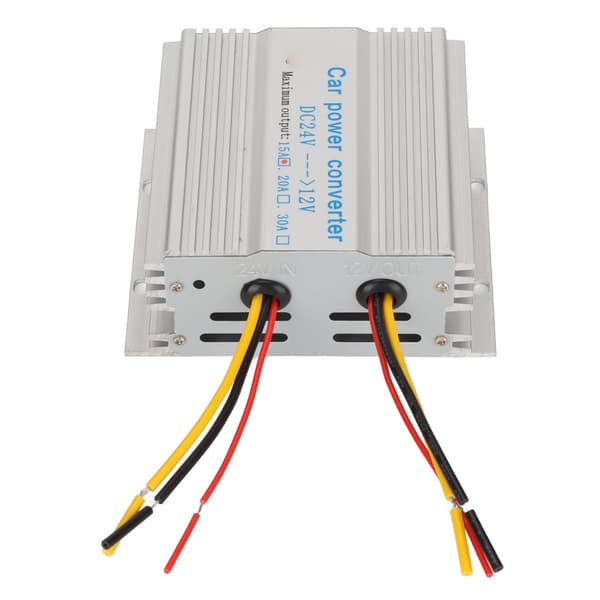 Bilstrømomformer 15A 180W aluminiumslegering DC 24V til 12V stabil sikker bilomformer for buss LCD-overvåking