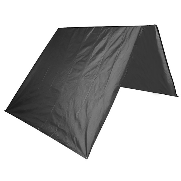 190T Polyester Taffeta Solskærm Markise Baldakin til Udendørs Have Gårdhave Terrasse 132x226cmSort