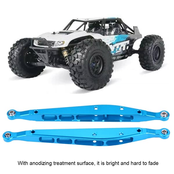 Bakre nedre chassisforbindelse i aluminiumslegering for Axial Rock Racer 90026 RC-bil (blå)