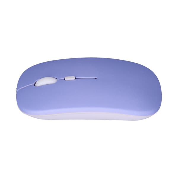 Trådløs mus genopladelig DualMode 2.4G ergonomisk lydløs optisk computertilbehør (lilla)