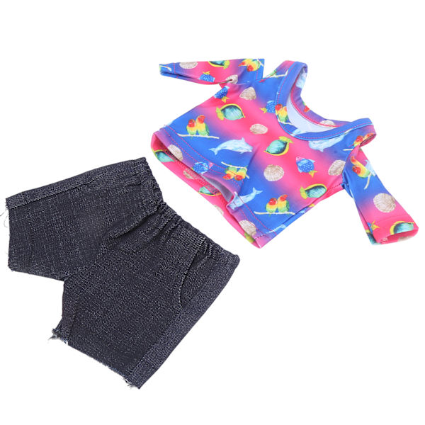 T-skjorte Baby Doll Klær 18 Tommers Baby Doll Klær Treningsantrekk Barn Bursdagsgave(QD18032 )