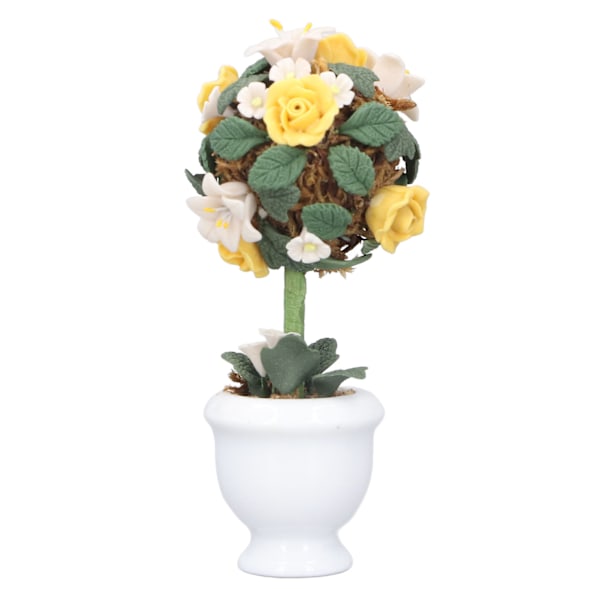 1:12 Dockhus Simuleringsblomma Mini Dockhus Trädgårdsaccessoarer Simulering Lera Blomma Hortensia Modell