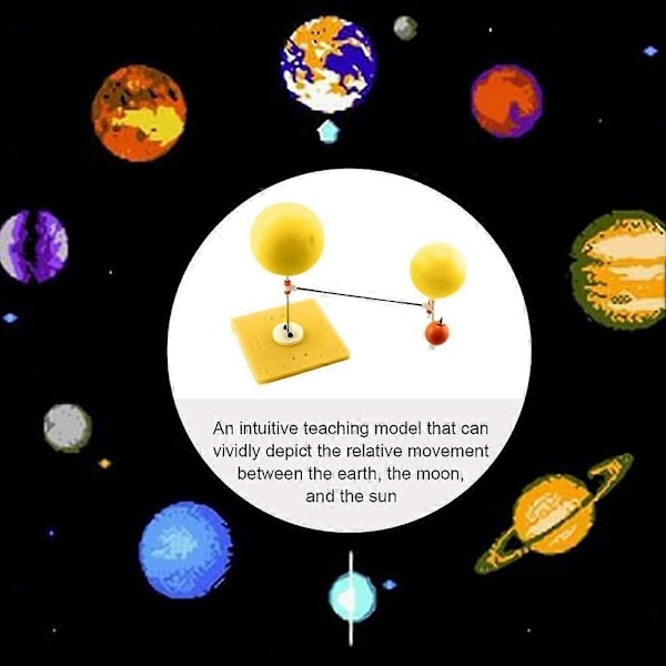 2025 Ny Videnskabsmodel, DIY Solsystem Sol Jord Måne Orbital Planetarium Model Pædagogisk Planetarium Projekt til Studenteruddannelse