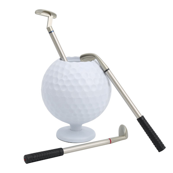 Mini pöytätietokoneen golfpallokynäteline ja 3 Golf Cue kynää muovinen golferin set