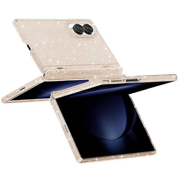Kompatibel med Samsung Galaxy Z Fold8 Deksel Glitrende Pulver Glansfull Myk TPU + Hard PC Bakside Gold