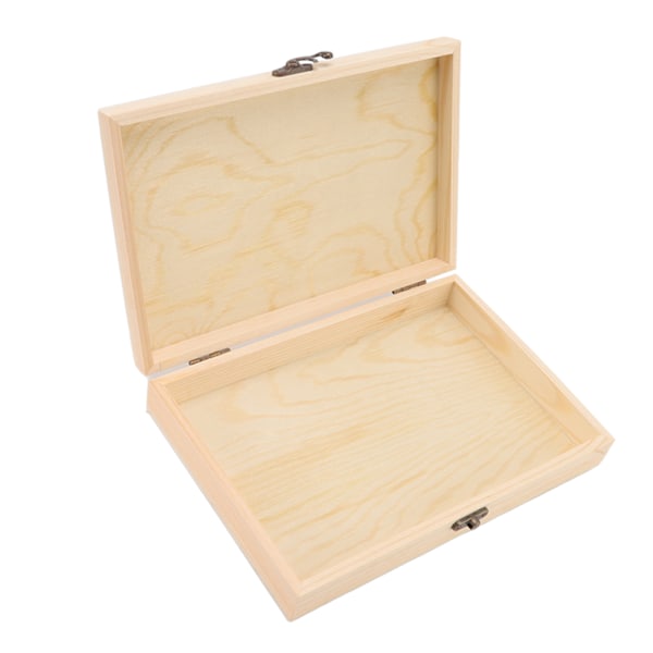 Cigar Humidor i trä, rektangulär, furu, rustik, stor kapacitet, DIY, cigarrförvaringslåda med lock för te, kalligrafi, cigarrer