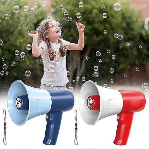 25-26 Bubble Machine Toys, Bubble Gun with LED Light and Music Red