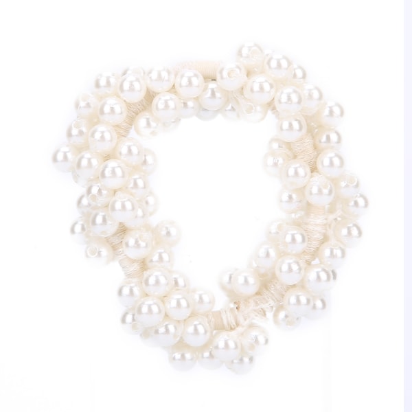 Elegant kvinna Faux Pearl Hårband Pärlor Flickor Hårband Hästsvanshållare HåraccessoarerB