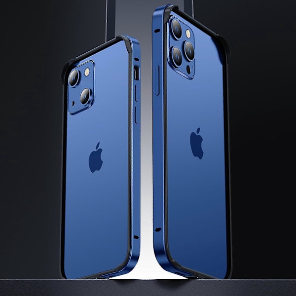 Metallinen puskurikehys iPhone 15 Pro Max/Ultra -puhelimelle - Alumiinikehys, ohut, kova suojakuori, musta