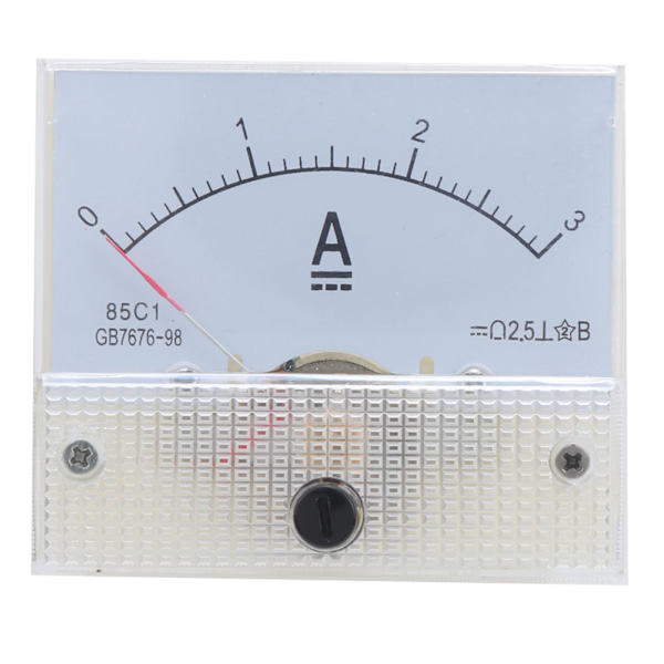 85C1 DC 0~3A Högprecisions Strömmätare ABS Pekartyp Amperemeter Analog Panel Amperemeter