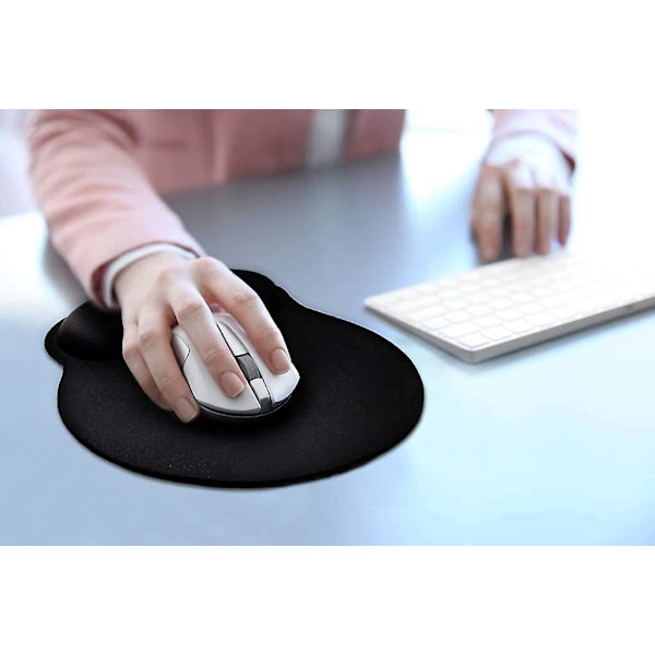 Ergonomiskt Musunderlägg med Gel-handledsstöd Bekvämt Halksäkert Underlag för Smärtlindring Laptop och Datoranvändning