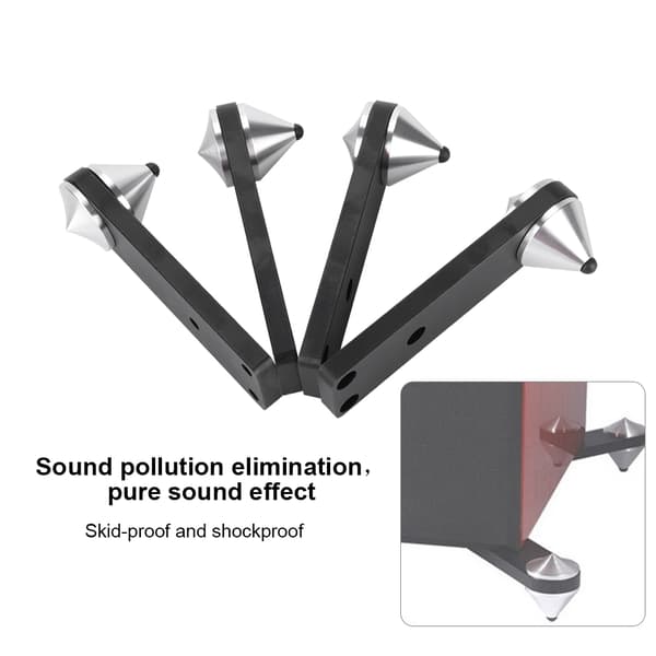 4PCS Kombinerad Typ Ljudhögtalare Fot Subwoofer Stötsäker Spikfäste