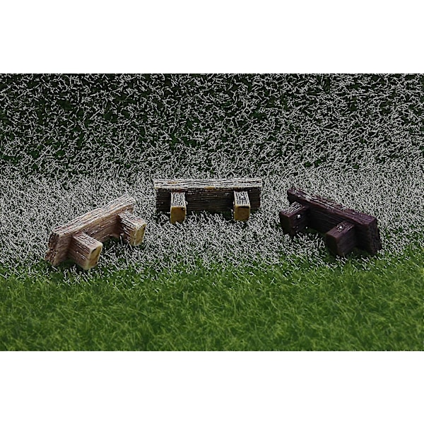 3 st Mini Resin Bänk Miniatyr Fe Trädgård Bänk Dockhus Tillbehör Staty Gör-det-själv Dekor Gåva